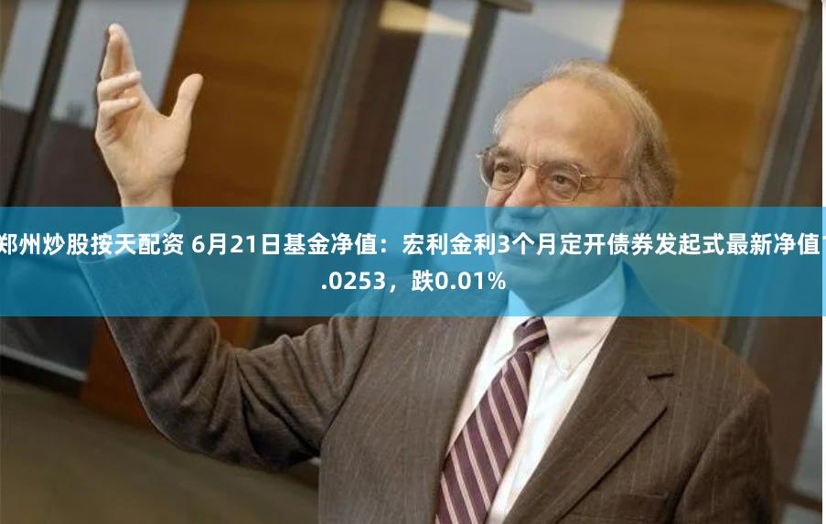 郑州炒股按天配资 6月21日基金净值:宏利金利3个月定开债券发起式最新净值1.0253,跌0.01%