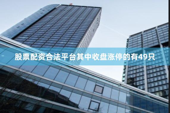 股票配资合法平台其中收盘涨停的有49只